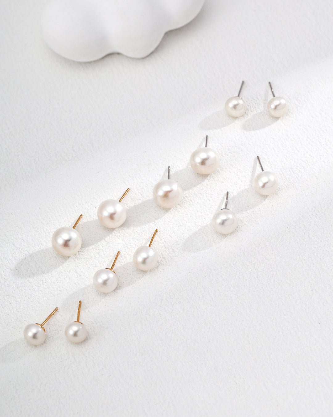 S925 Sterling Silver Minimalist Natural Pearl Studs