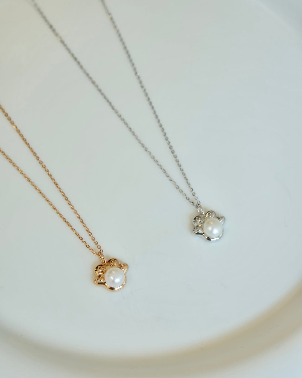 S925 Sterling Silver “Paw & Pearl” Necklace