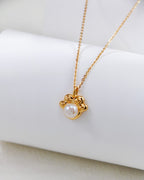 S925 Sterling Silver “Paw & Pearl” Necklace