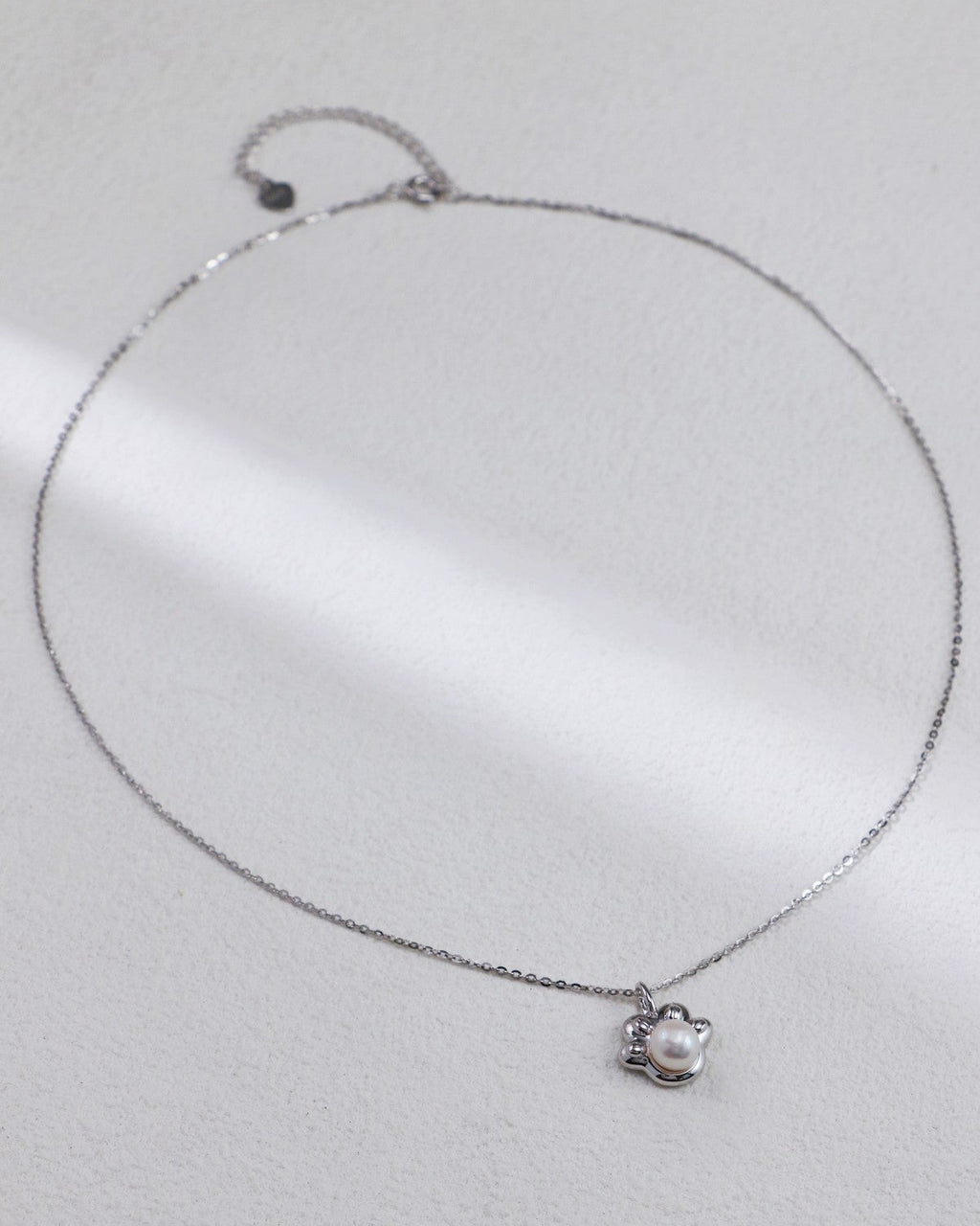 S925 Sterling Silver “Paw & Pearl” Necklace