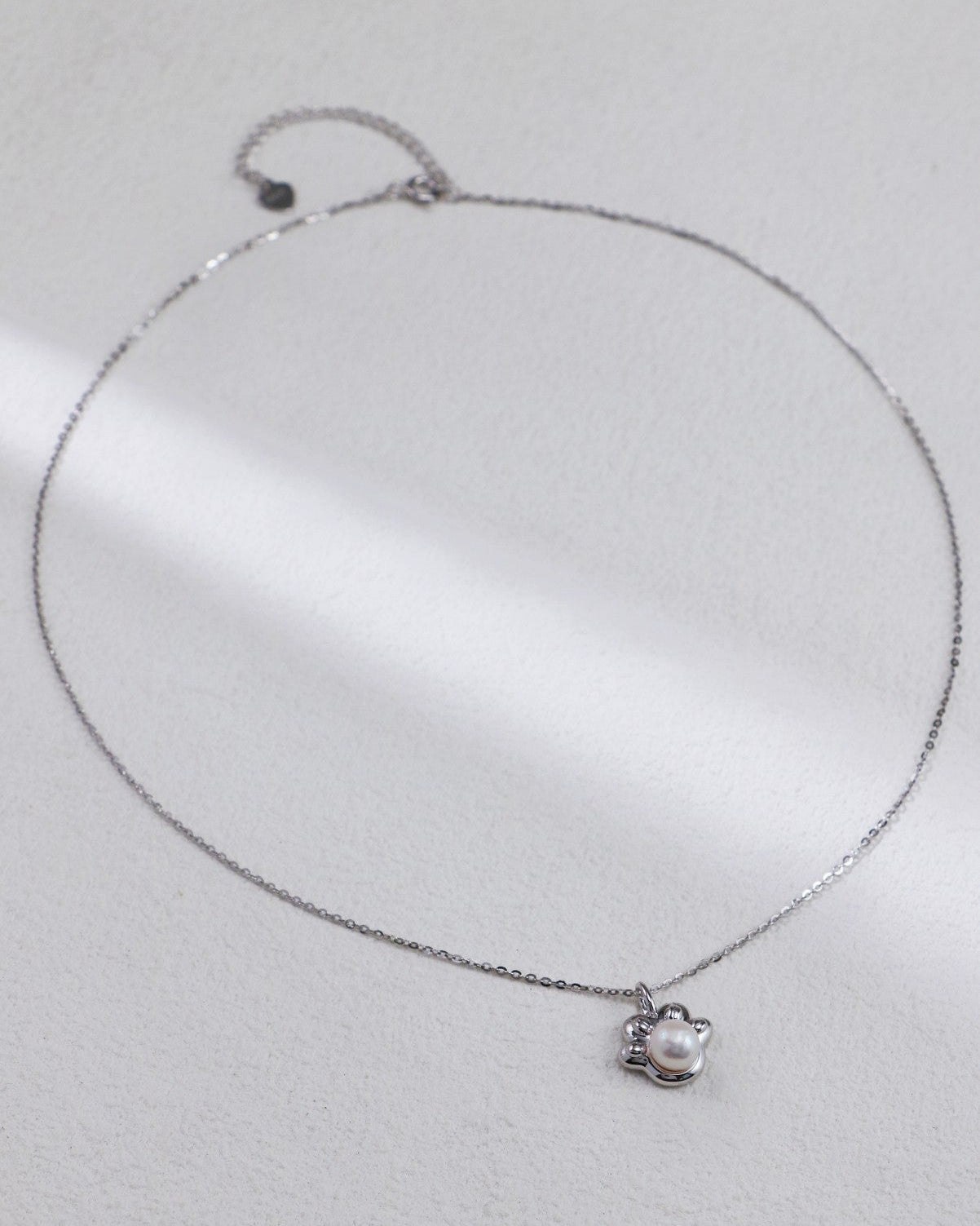 S925 Sterling Silver “Paw & Pearl” Necklace