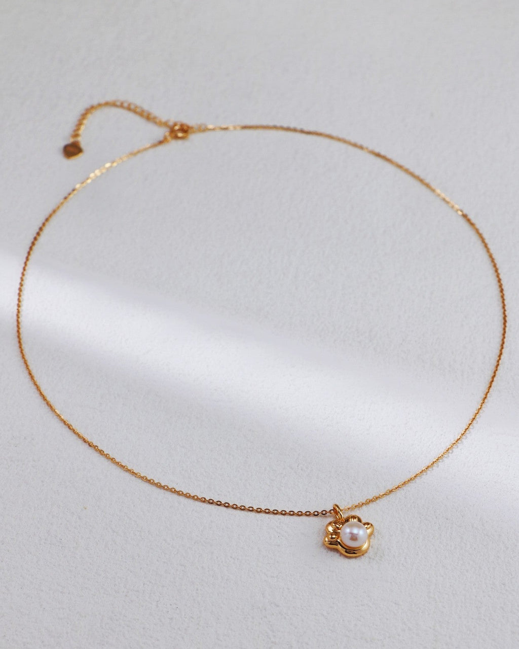 S925 Sterling Silver “Paw & Pearl” Necklace