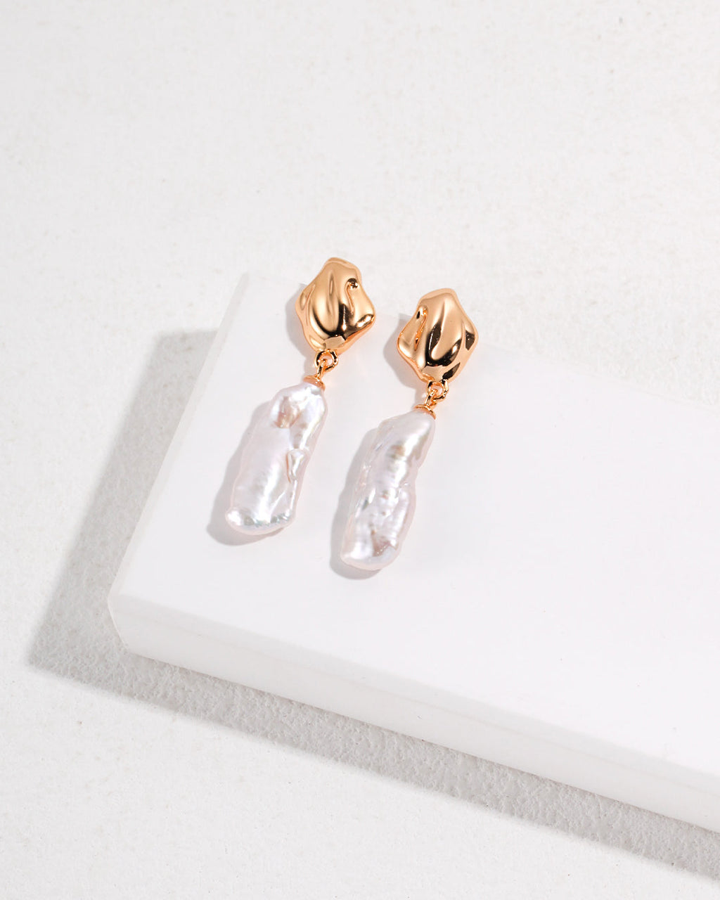 Sterling Silver Baroque Pearl Earrings