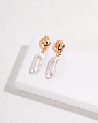 Sterling Silver Baroque Pearl Earrings