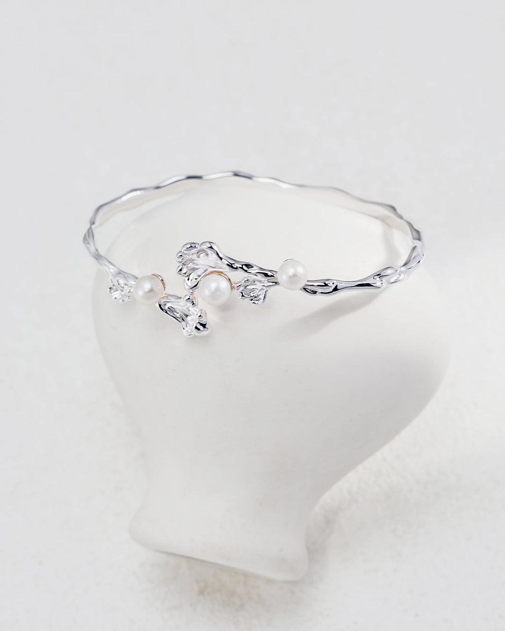 Collection Wave · Bracelet en argent sterling et perles