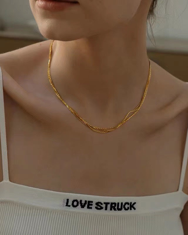 Layers Sterling Silver Snake Chain