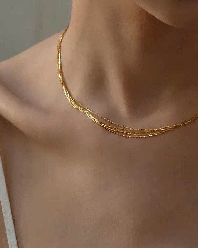 Layers Sterling Silver Snake Chain