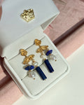 Malachite & Lapis Lazuli Stud Earrings
