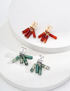 S925 Sterling Silver Agate Earrings