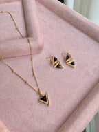 Gold & Silver Triangle Geometry Set