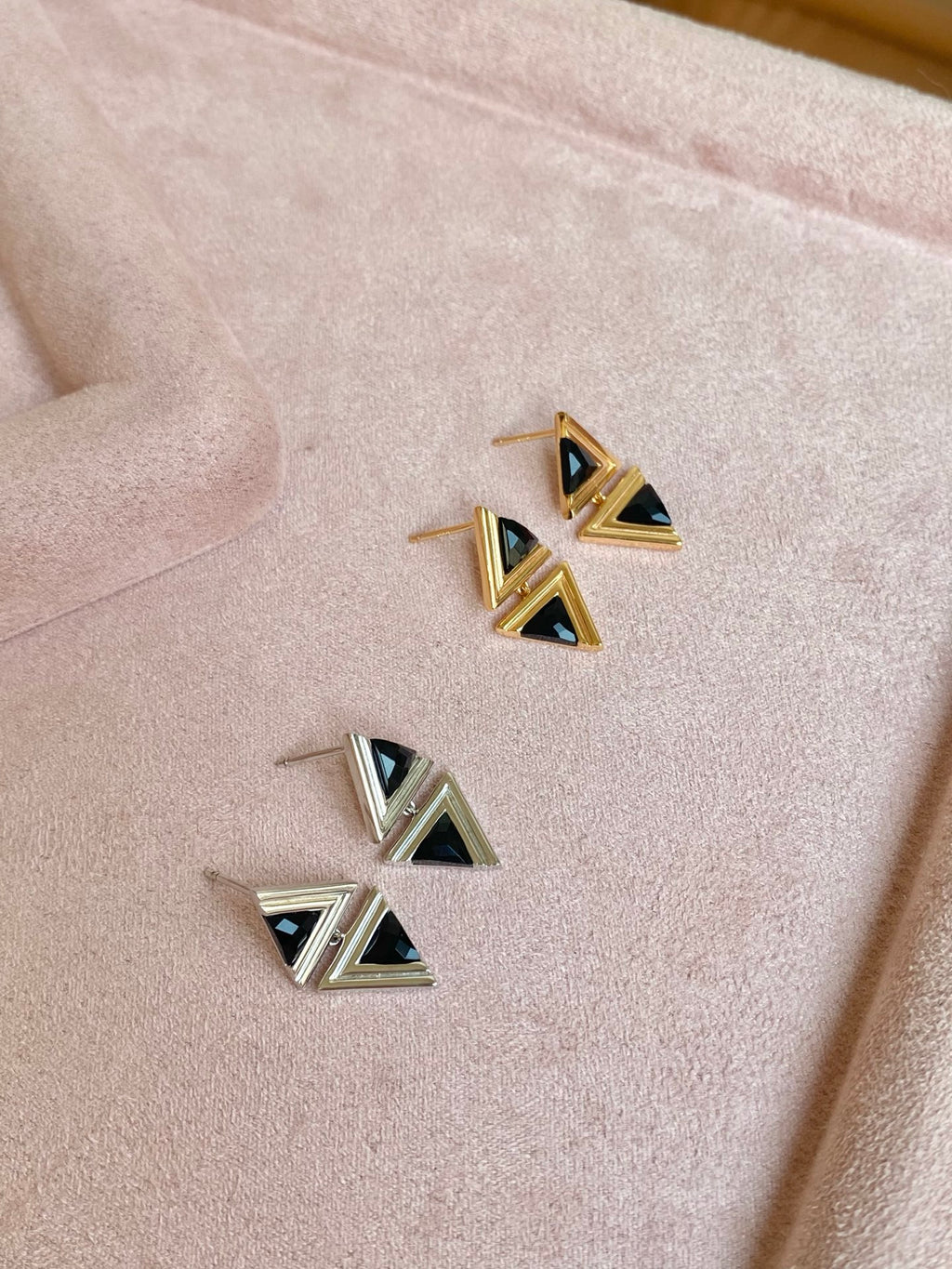 Gold & Silver Triangle Geometry Set