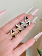 Gold & Silver Triangle Geometry Set