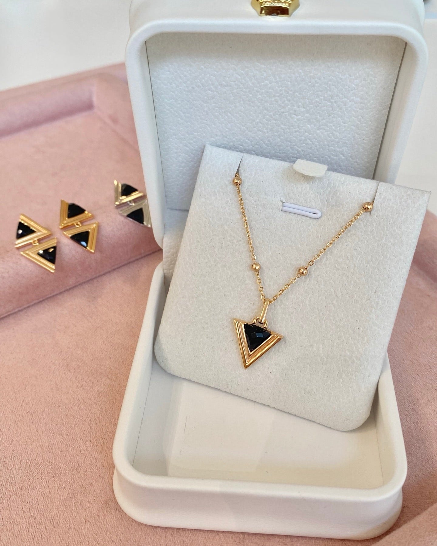 Gold & Silver Triangle Geometry Set