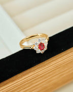 【Heart of Embers】 Red Corundum Ring