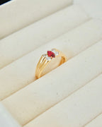 【Waltz of the Butterfly】 Red Corundum & Butterfly Ring