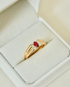 【Waltz of the Butterfly】 Red Corundum & Butterfly Ring