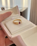 【Waltz of the Butterfly】 Red Corundum & Butterfly Ring