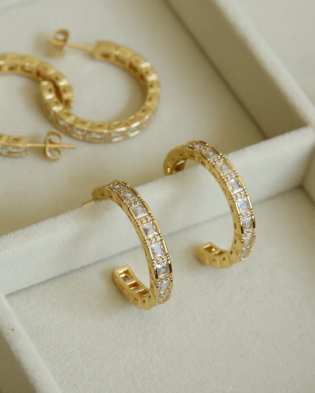 【Parisian Gold Moon】Retro Hoop Earrings