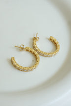 【Parisian Gold Moon】Retro Hoop Earrings