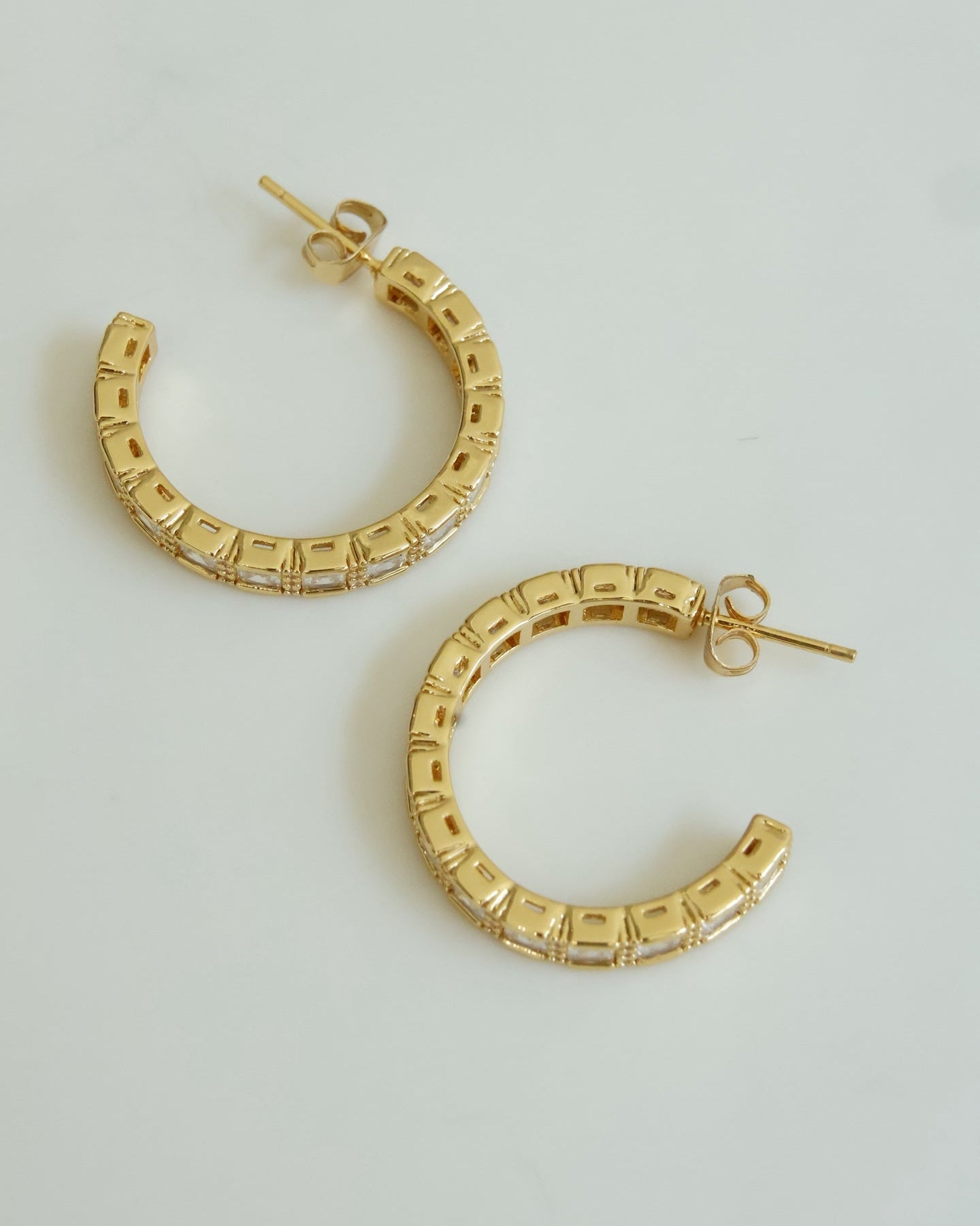 【Parisian Gold Moon】Retro Hoop Earrings