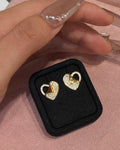 【Asymmetrical Folded Heart】 Earrings