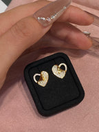【Asymmetrical Folded Heart】 Earrings