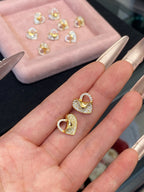 【Asymmetrical Folded Heart】 Earrings