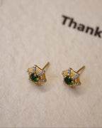 Natural Peridot Stud Earrings