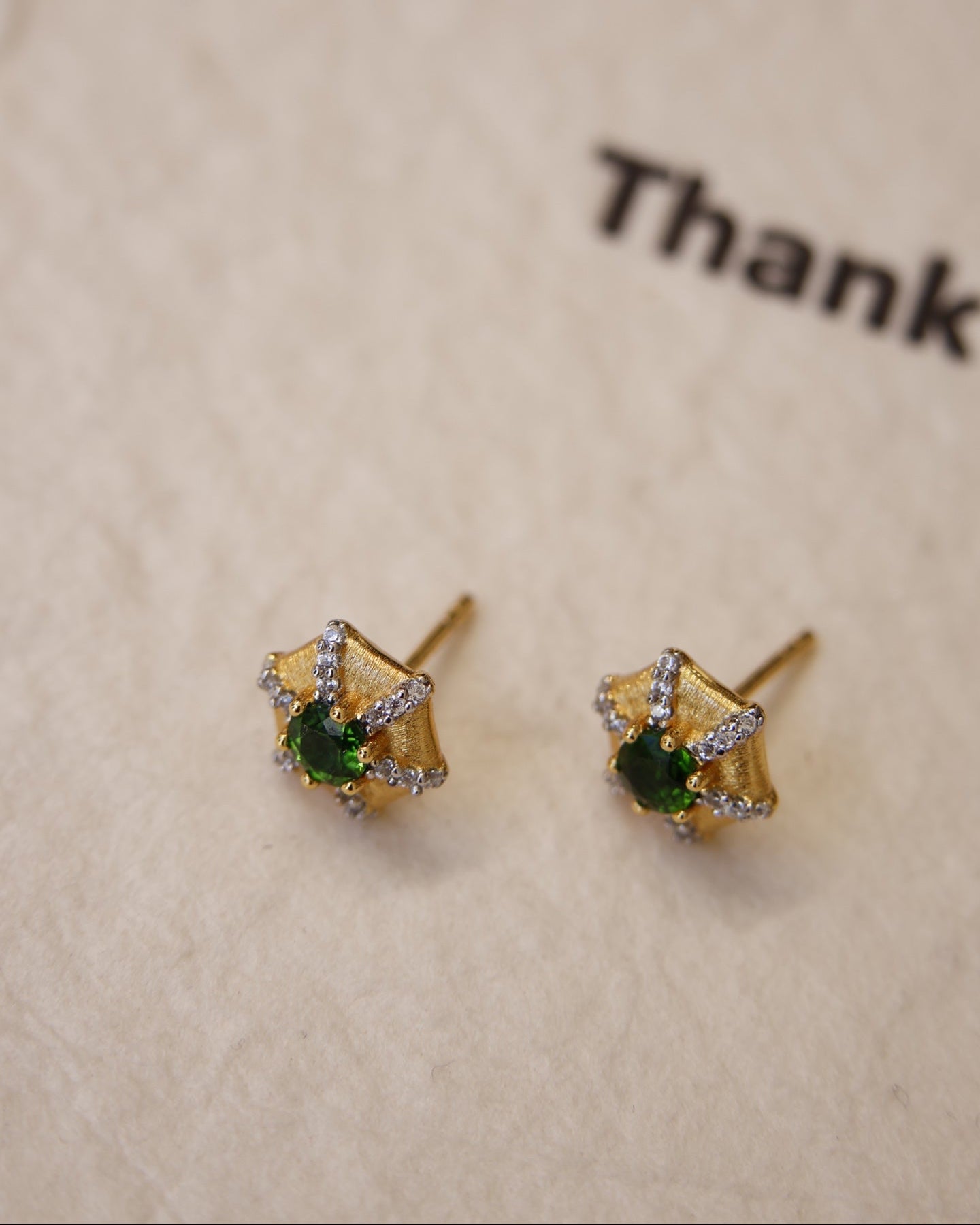 Natural Peridot Stud Earrings
