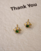 Natural Peridot Stud Earrings