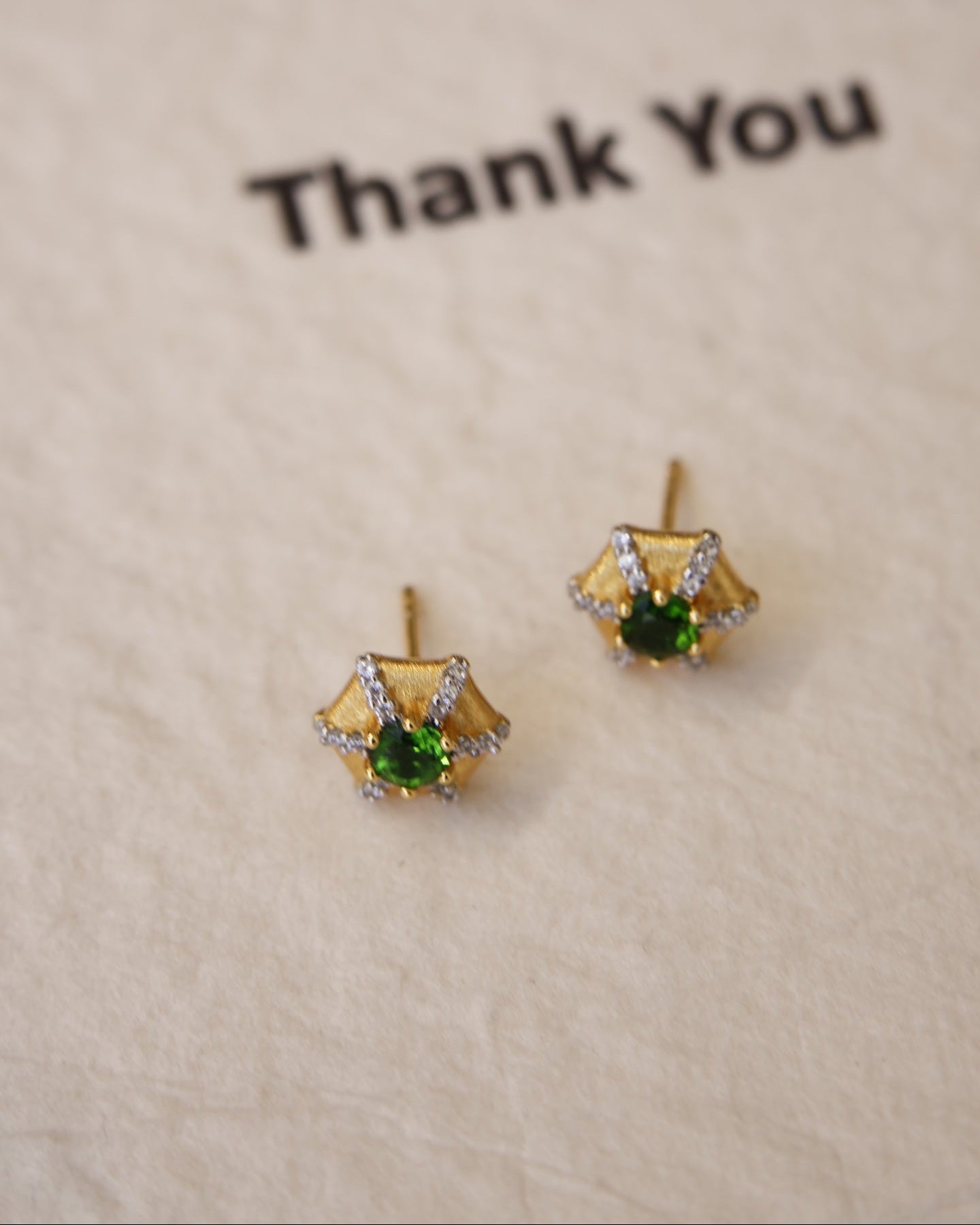 Natural Peridot Stud Earrings