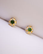 Natural Peridot Stud Earrings