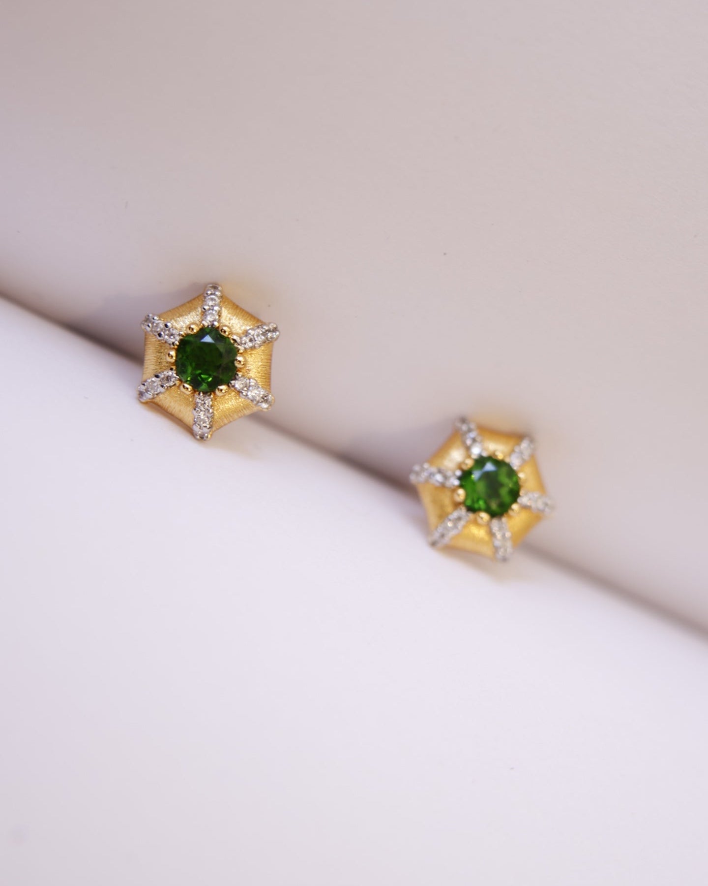 Natural Peridot Stud Earrings