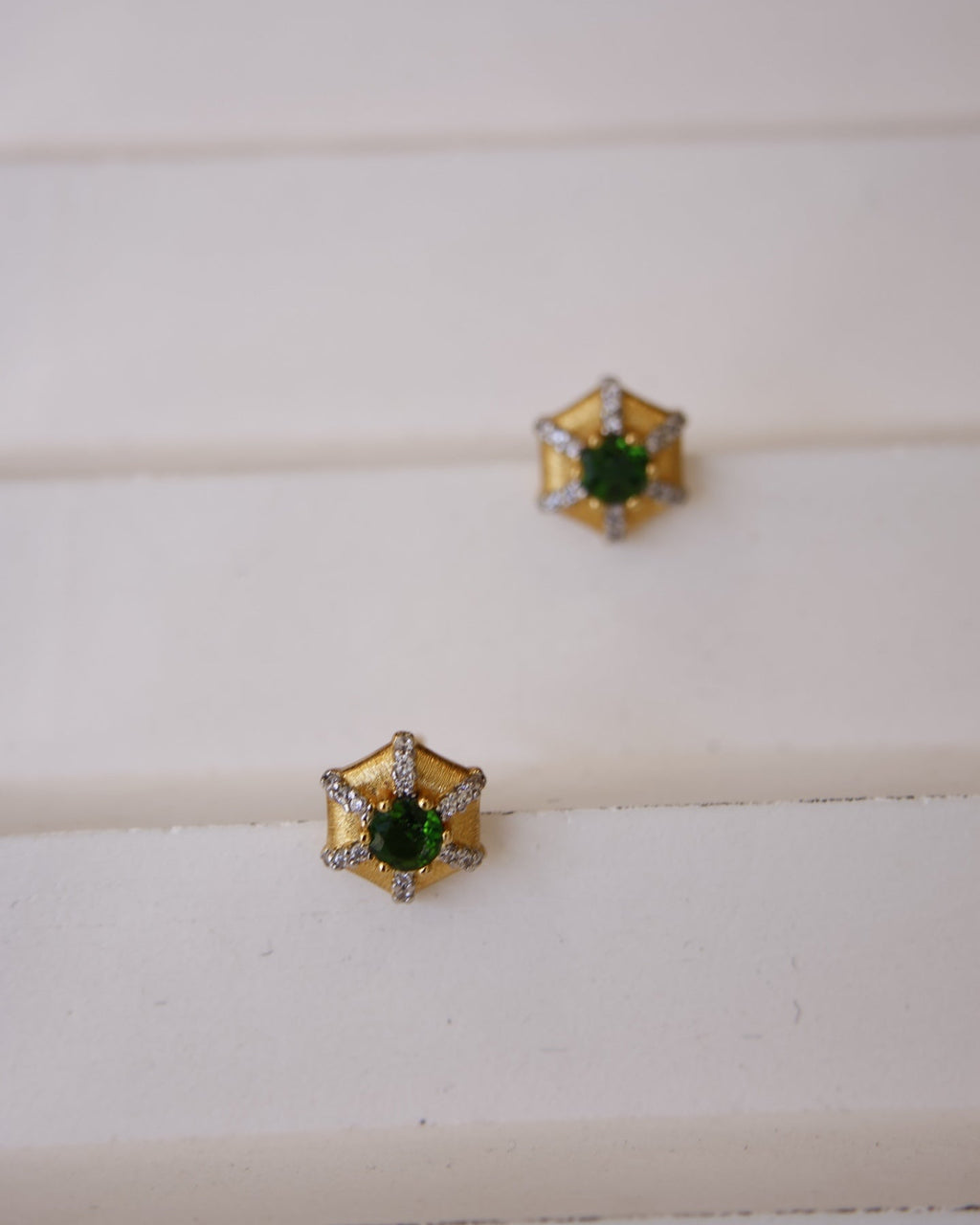 Natural Peridot Stud Earrings
