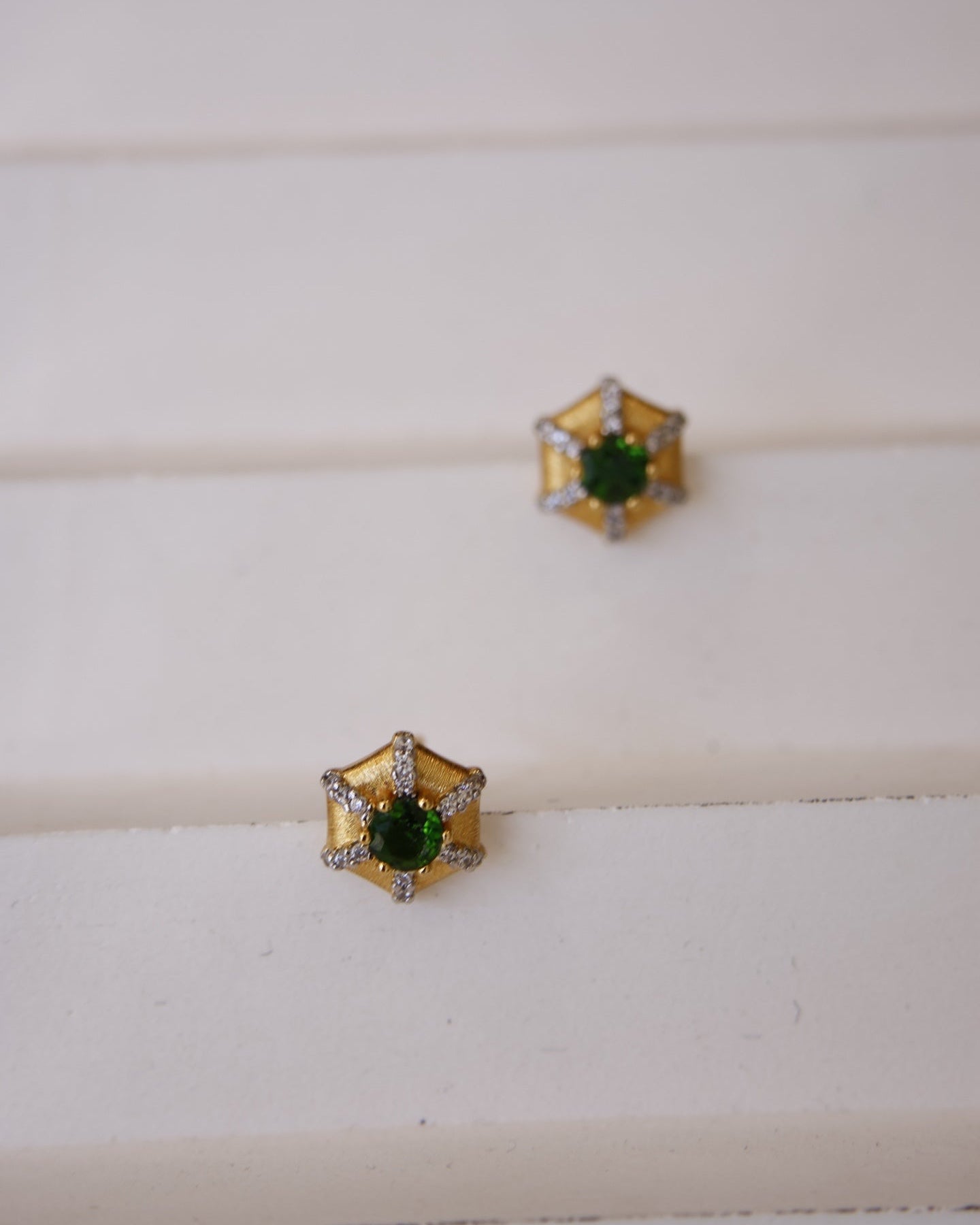 Natural Peridot Stud Earrings