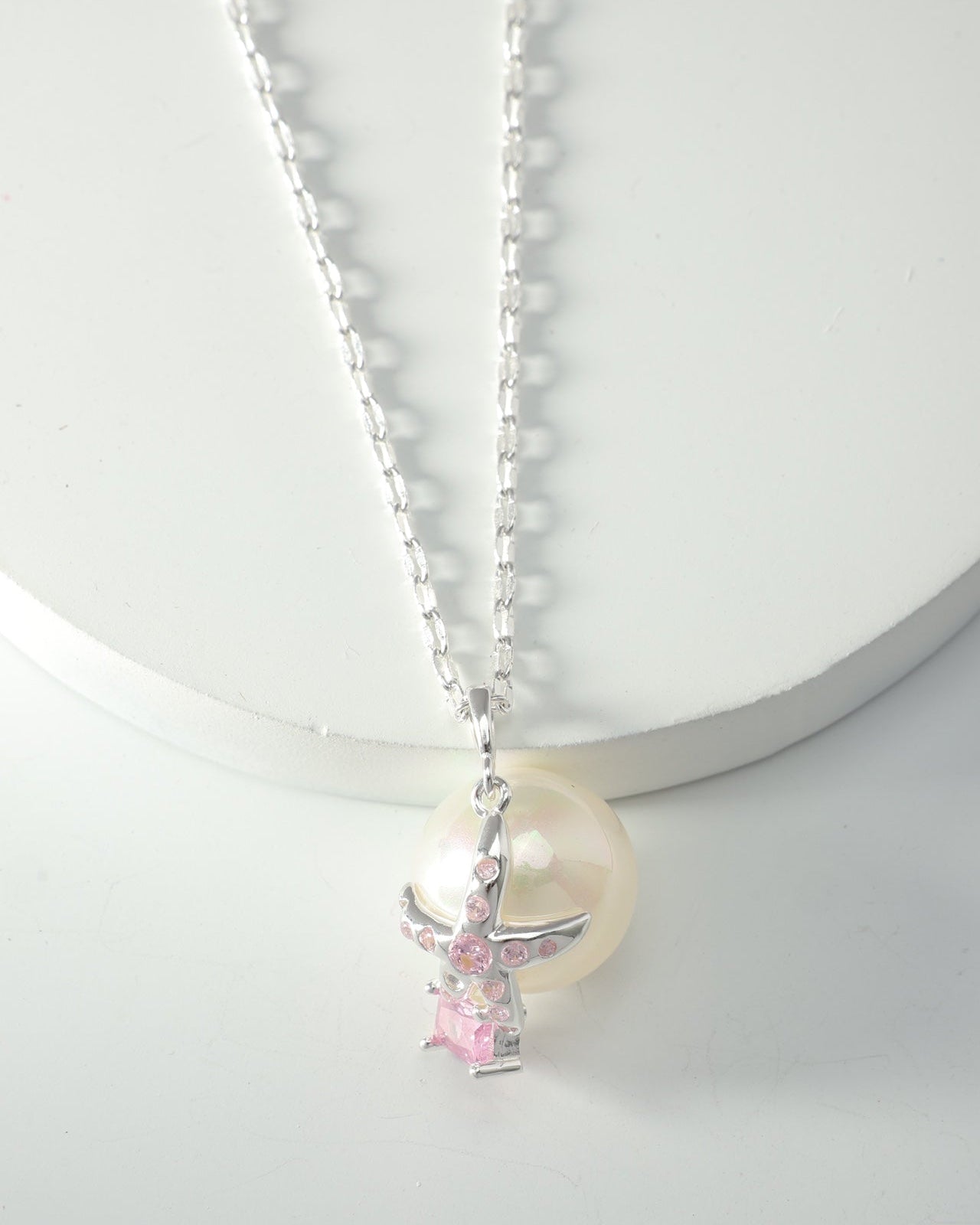 Peach Star Pearl Necklace and Earrings – SOLISTELLE