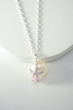 Peach Star Pearl Necklace and Earrings