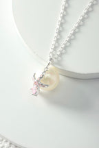 Peach Star Pearl Necklace and Earrings