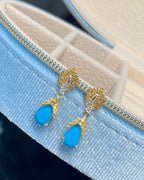 「Frosted Leaf Whisper」 Earrings