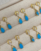 「Frosted Leaf Whisper」 Earrings