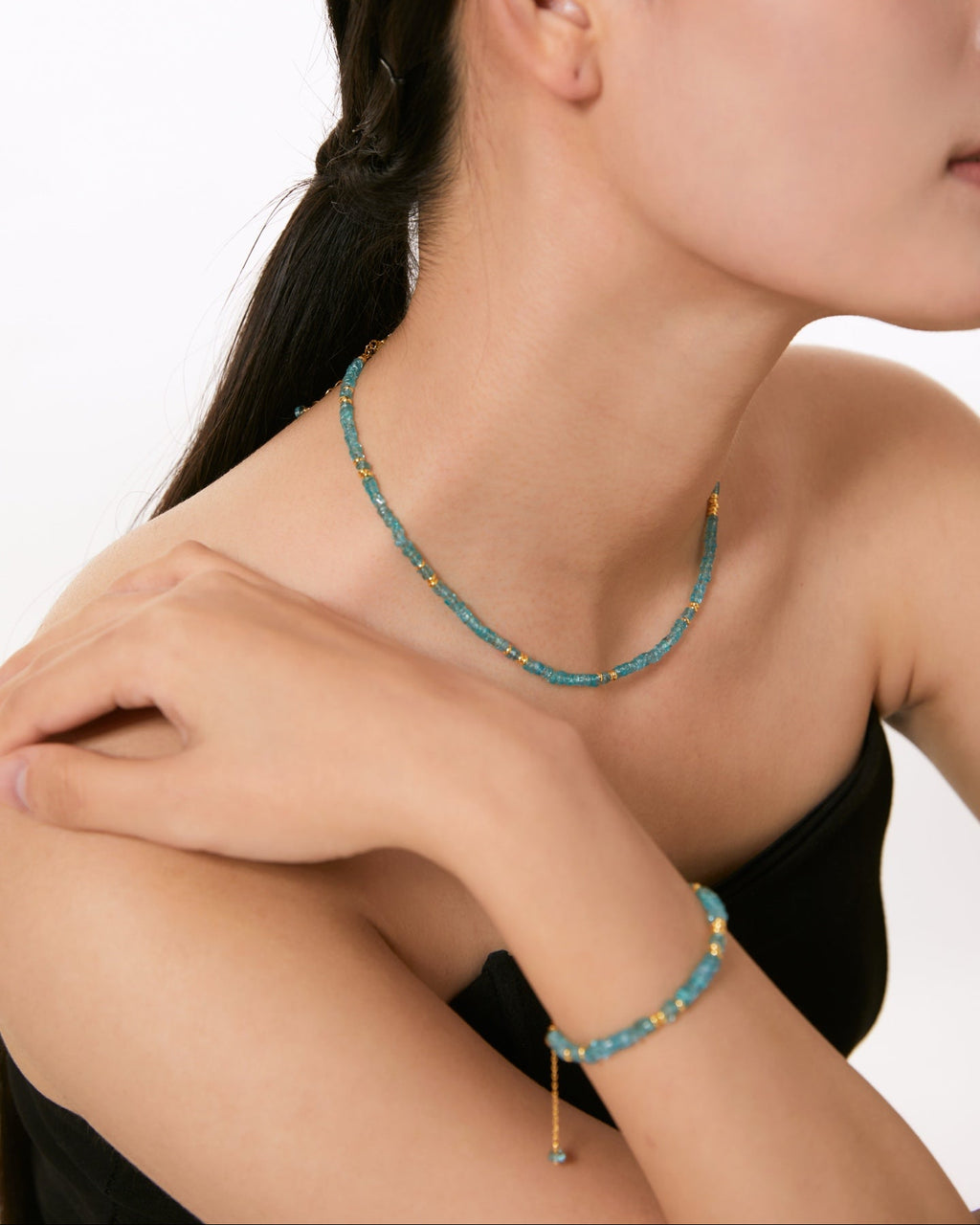 Natural Apatite Jewelry Set