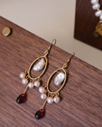 【Sparrow Isle】Ruby & Baroque Pearl Set