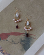 【Sparrow Isle】Ruby & Baroque Pearl Set