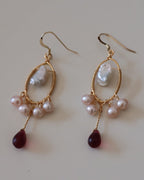 【Sparrow Isle】Ruby & Baroque Pearl Set