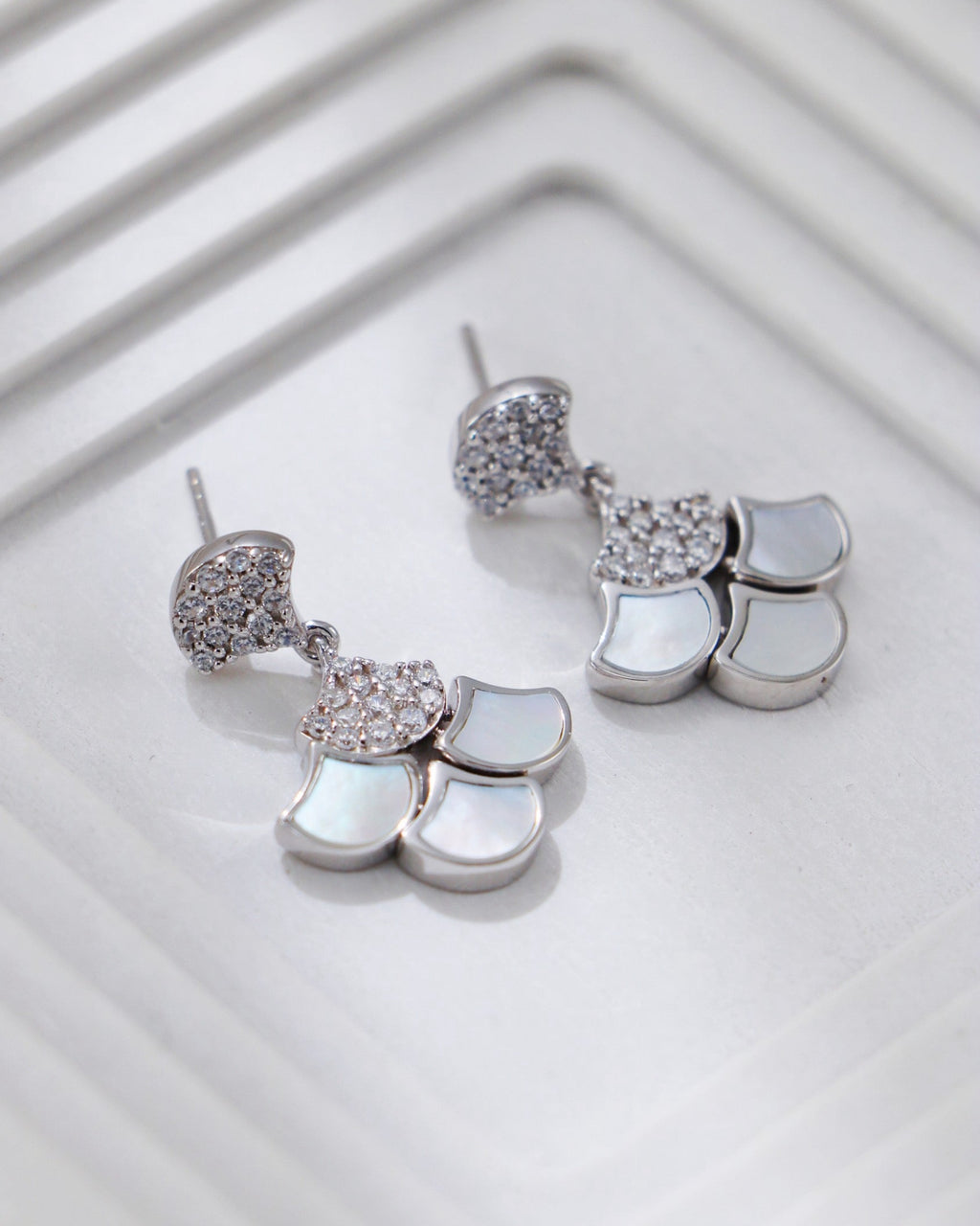 Sterling Silver & Mother-of-Pearl Double-Layer Series