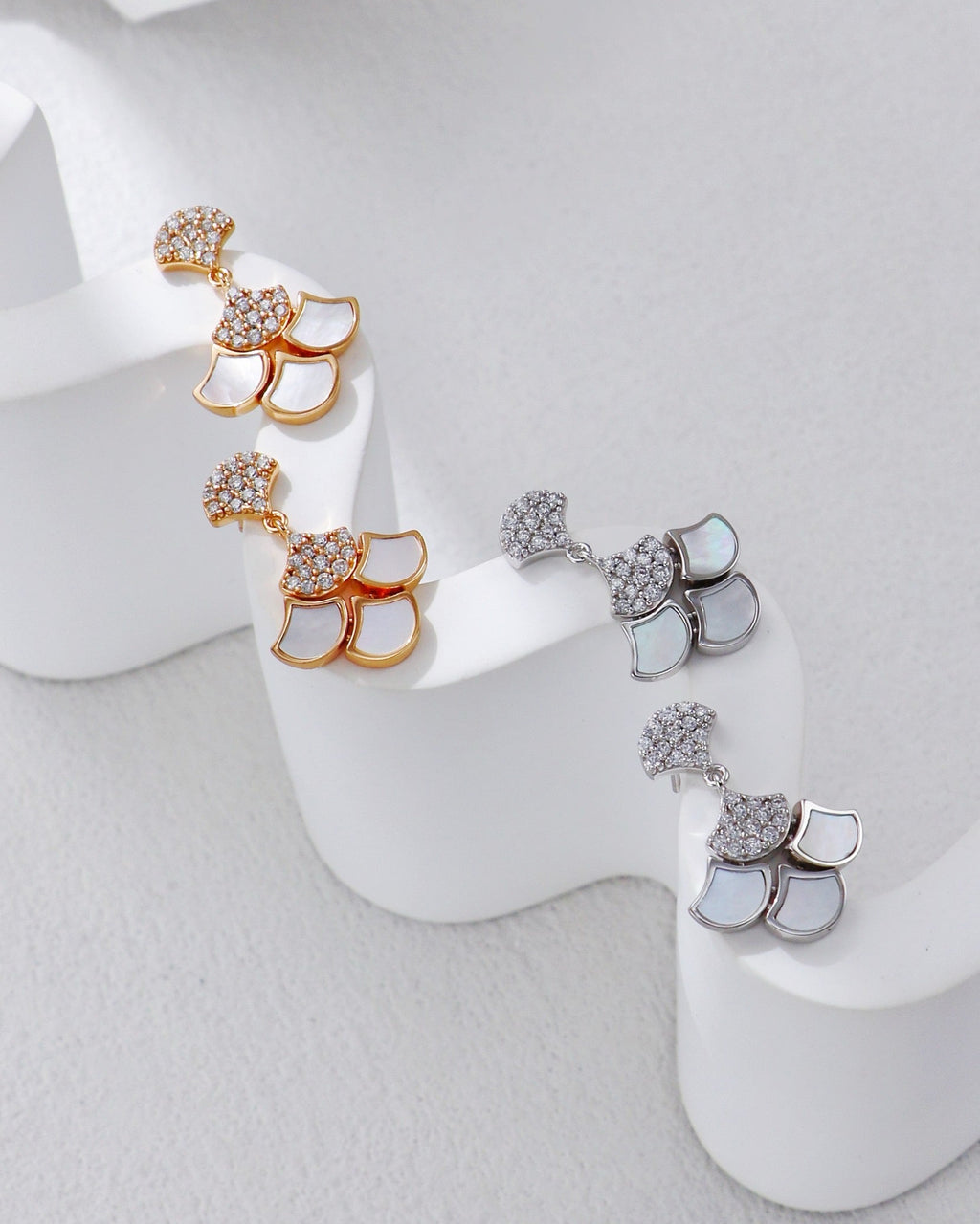 Sterling Silver & Mother-of-Pearl Double-Layer Series