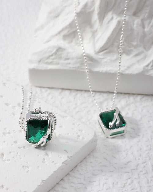 Nano Green Crystal Necklace