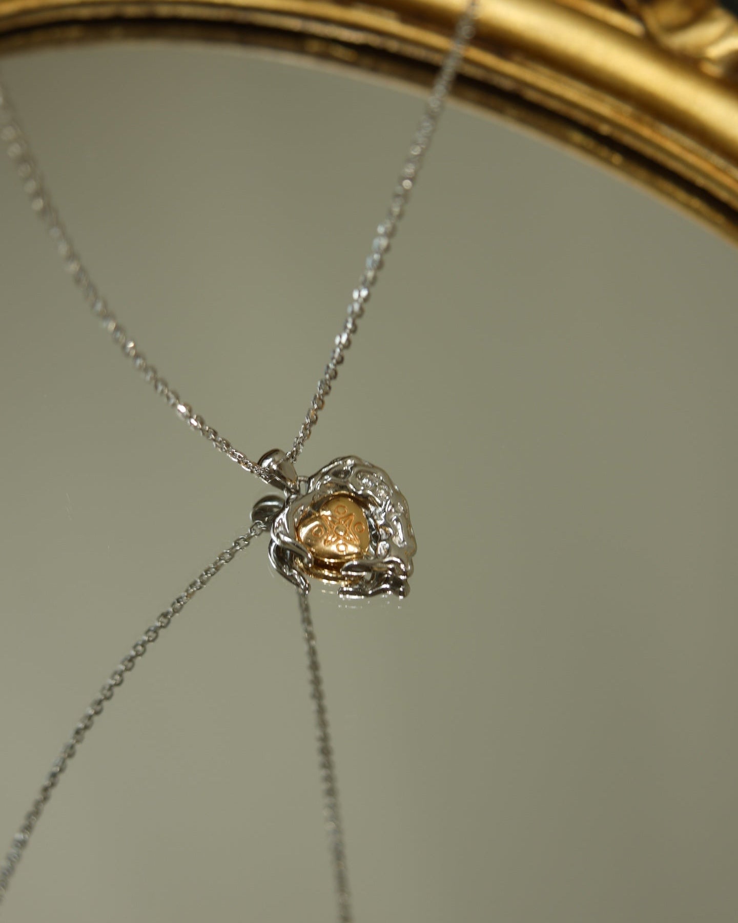 Silver & Gold Heart Necklace