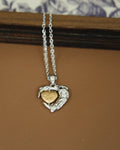 Silver & Gold Heart Necklace