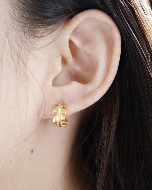 Golden Wheat Stud Earrings